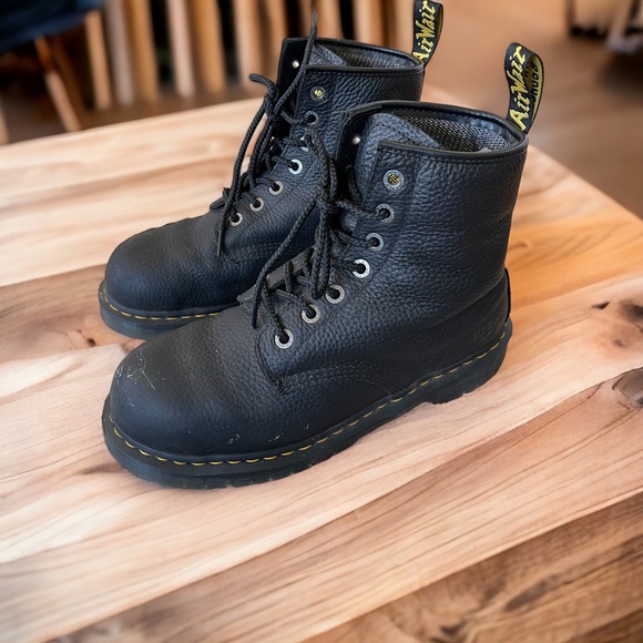 Dr. Martens Shoes Dr Martens Steel Toe Black Leather Safety Boots